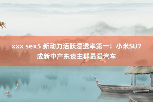 xxx sex5 新动力活跃浸透率第一！小米SU7成新中产东谈主群最爱汽车