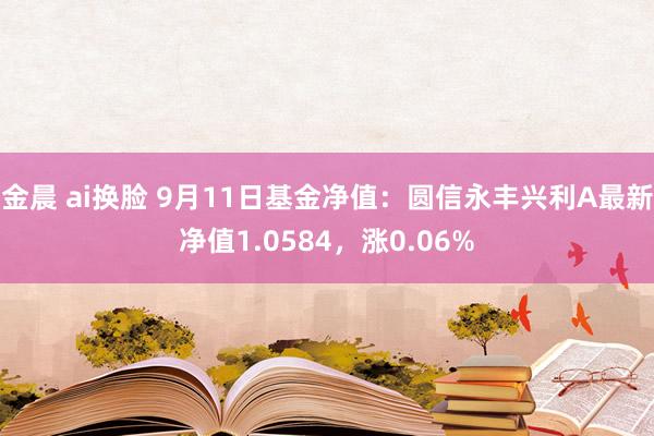 金晨 ai换脸 9月11日基金净值：圆信永丰兴利A最新净值1.0584，涨0.06%