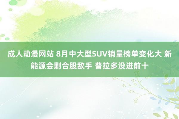 成人动漫网站 8月中大型SUV销量榜单变化大 新能源会剿合股敌手 普拉多没进前十