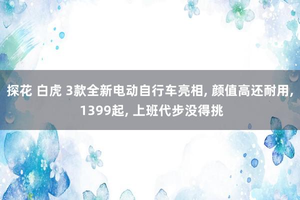 探花 白虎 3款全新电动自行车亮相, 颜值高还耐用, 1399起, 上班代步没得挑