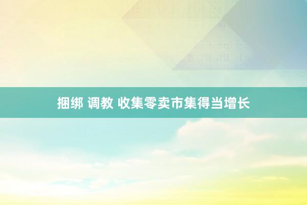 捆绑 调教 收集零卖市集得当增长