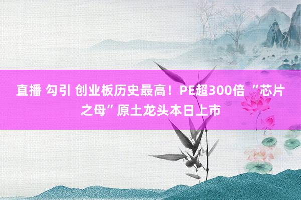 直播 勾引 创业板历史最高！PE超300倍 “芯片之母”原土龙头本日上市