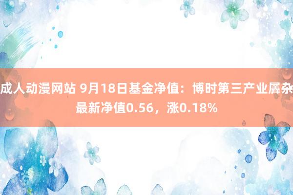 成人动漫网站 9月18日基金净值：博时第三产业羼杂最新净值0.56，涨0.18%