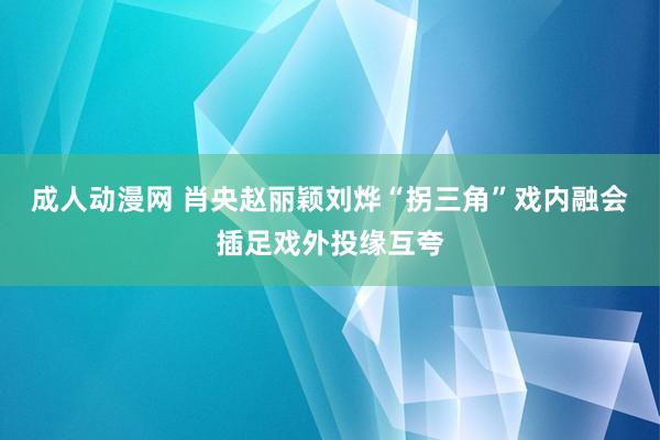 成人动漫网 肖央赵丽颖刘烨“拐三角”戏内融会插足戏外投缘互夸