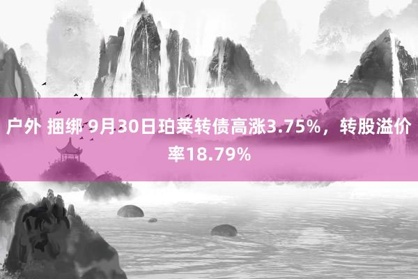 户外 捆绑 9月30日珀莱转债高涨3.75%，转股溢价率18.79%