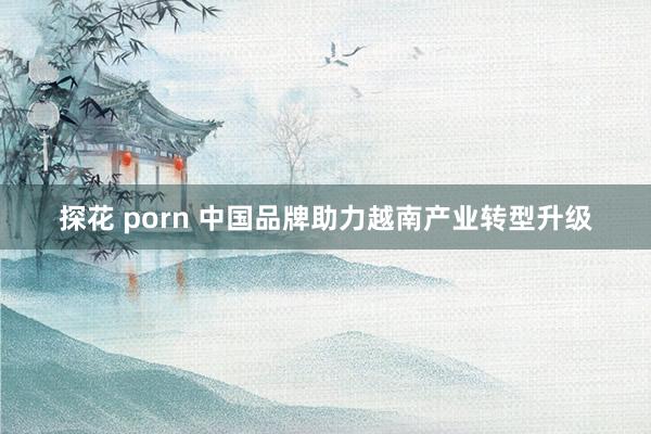 探花 porn 中国品牌助力越南产业转型升级