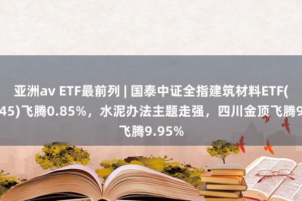 亚洲av ETF最前列 | 国泰中证全指建筑材料ETF(159745)飞腾0.85%，水泥办法主题走强，四川金顶飞腾9.95%