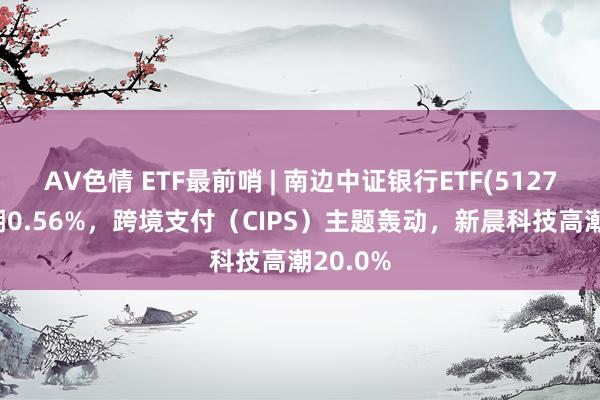 AV色情 ETF最前哨 | 南边中证银行ETF(512700)高潮0.56%，跨境支付（CIPS）主题轰动，新晨科技高潮20.0%