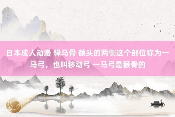 日本成人动漫 驿马骨 额头的两侧这个部位称为一马弓，也叫移动弓 一马弓是颧骨的