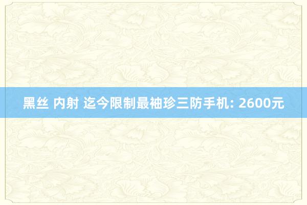 黑丝 内射 迄今限制最袖珍三防手机: 2600元