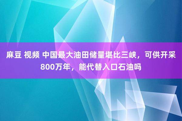 麻豆 视频 中国最大油田储量堪比三峡，可供开采800万年，能代替入口石油吗