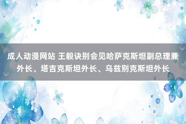 成人动漫网站 王毅诀别会见哈萨克斯坦副总理兼外长、塔吉克斯坦外长、乌兹别克斯坦外长