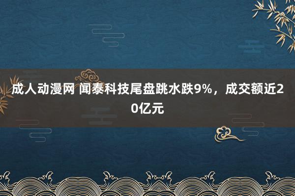 成人动漫网 闻泰科技尾盘跳水跌9%，成交额近20亿元