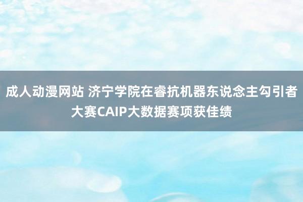 成人动漫网站 济宁学院在睿抗机器东说念主勾引者大赛CAIP大数据赛项获佳绩