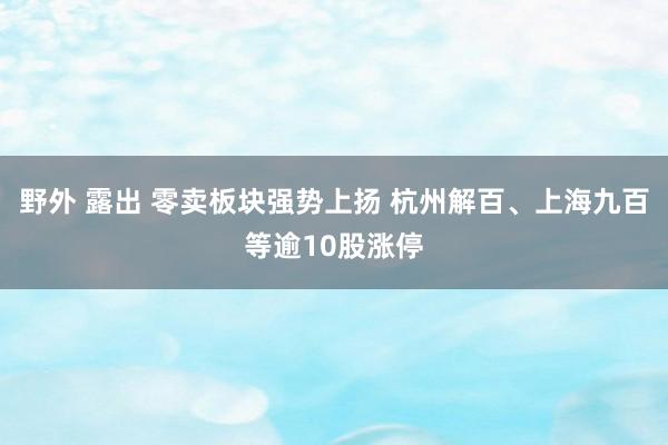 野外 露出 零卖板块强势上扬 杭州解百、上海九百等逾10股涨停