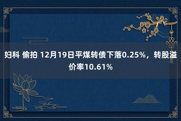 妇科 偷拍 12月19日平煤转债下落0.25%，转股溢价率10.61%