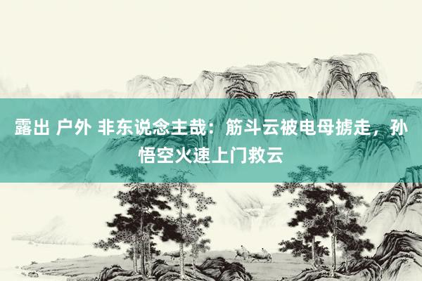 露出 户外 非东说念主哉：筋斗云被电母掳走，孙悟空火速上门救云