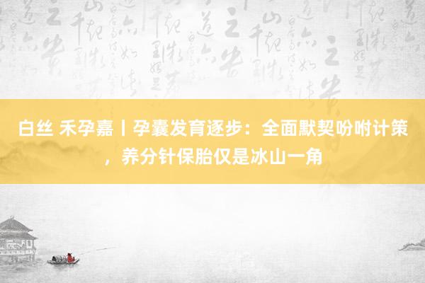 白丝 禾孕嘉丨孕囊发育逐步：全面默契吩咐计策，养分针保胎仅是冰山一角