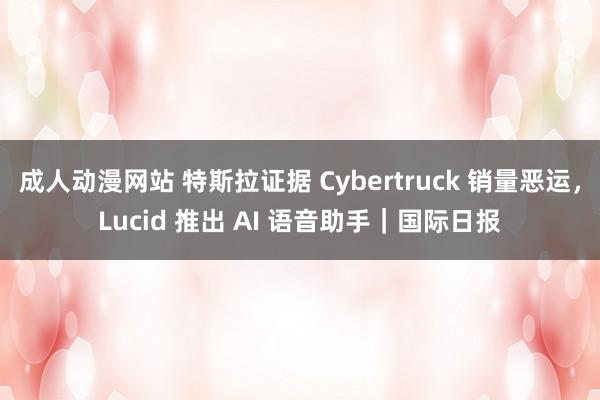 成人动漫网站 特斯拉证据 Cybertruck 销量恶运，Lucid 推出 AI 语音助手｜国际日报