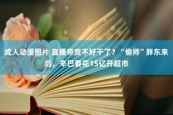 成人动漫图片 直播带货不好干了？“偷师”胖东来后，辛巴要花15亿开超市