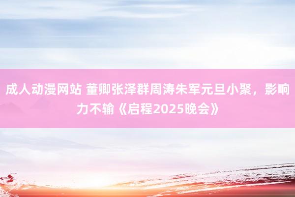 成人动漫网站 董卿张泽群周涛朱军元旦小聚，影响力不输《启程2025晚会》