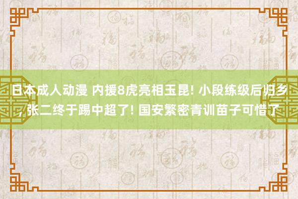 日本成人动漫 内援8虎亮相玉昆! 小段练级后归乡， 张二终于踢中超了! 国安繁密青训苗子可惜了