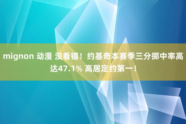 mignon 动漫 没看错！约基奇本赛季三分掷中率高达47.1% 高居定约第一！