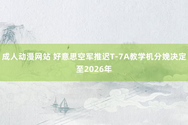 成人动漫网站 好意思空军推迟T-7A教学机分娩决定至2026年