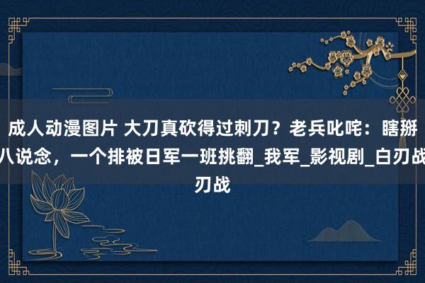 成人动漫图片 大刀真砍得过刺刀？老兵叱咤：瞎掰八说念，一个排被日军一班挑翻_我军_影视剧_白刃战