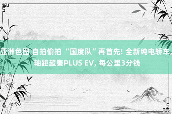 亚洲色图 自拍偷拍 “国度队”再首先! 全新纯电轿车, 轴距超秦PLUS EV, 每公里3分钱