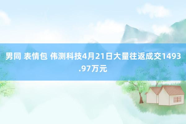 男同 表情包 伟测科技4月21日大量往返成交1493.97万元