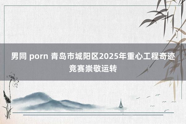 男同 porn 青岛市城阳区2025年重心工程奇迹竞赛崇敬运转