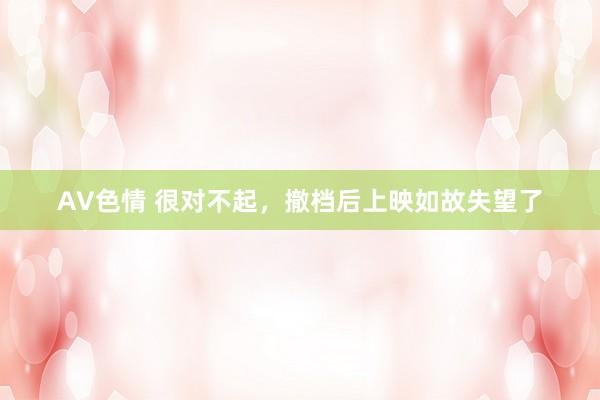 AV色情 很对不起，撤档后上映如故失望了