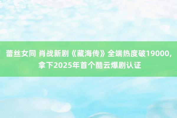 蕾丝女同 肖战新剧《藏海传》全端热度破19000, 拿下2025年首个酷云爆剧认证