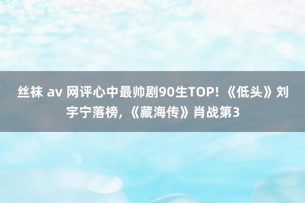 丝袜 av 网评心中最帅剧90生TOP! 《低头》刘宇宁落榜, 《藏海传》肖战第3